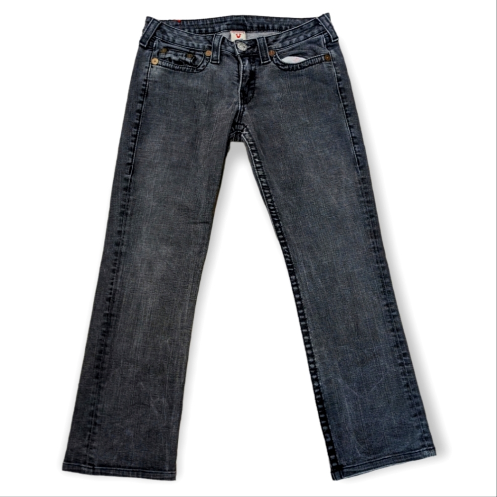 True Religion Women's Johnny Big T Black Jeans, Sz 32